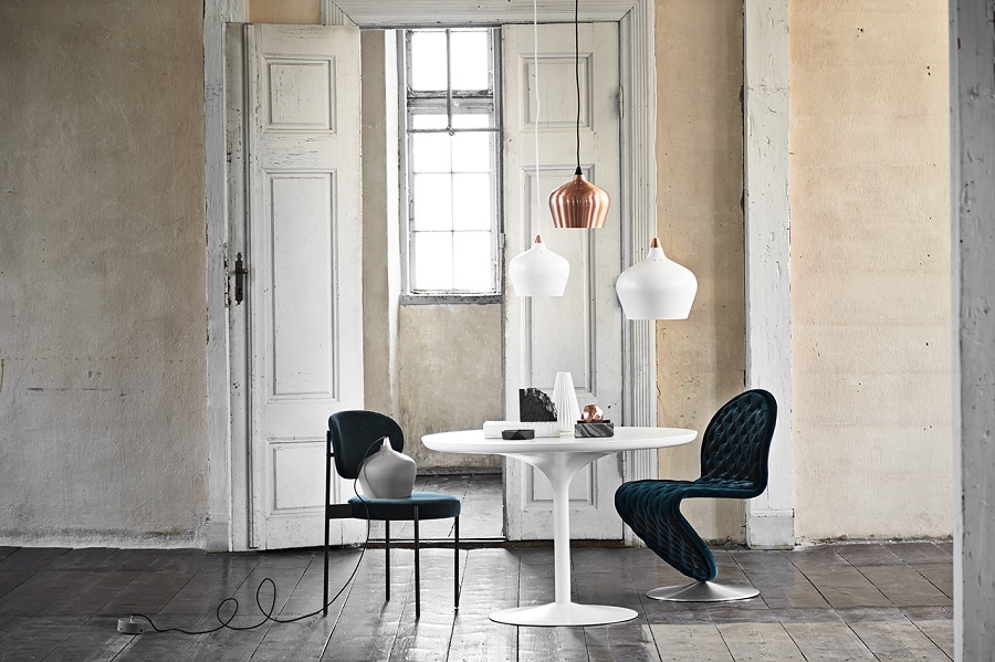 Лампа подвесная Cohen Large, белая матовая, белый шнур Frandsen 14426600101 - Вид №1