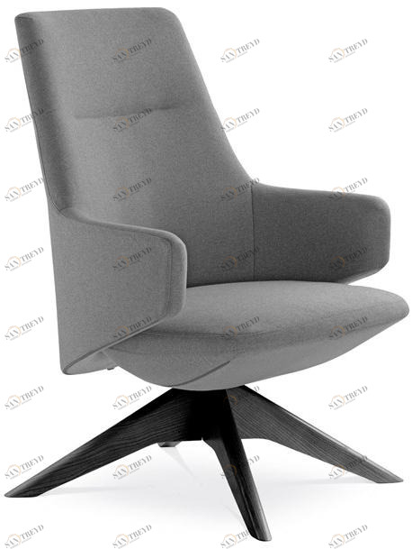 LD Seating Кресло руководителя на козелке из ткани Melody lounge L - br- sys, fw-v