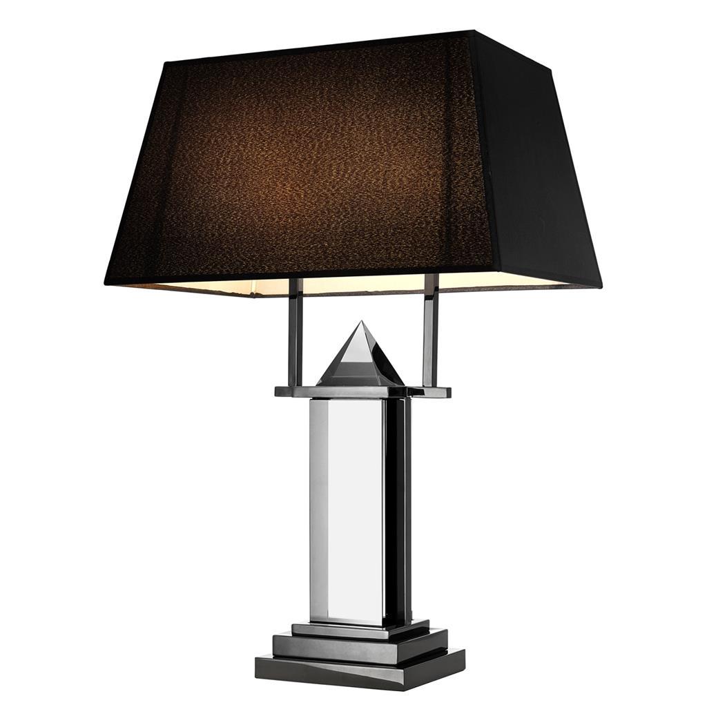 Настольная лампа Nobu от Eichholtz темно-коричневая 110358 EICHHOLTZ ИНТЕРЬЕРНЫЕ 062059 Коричневый;прозрачный  - Вид №1