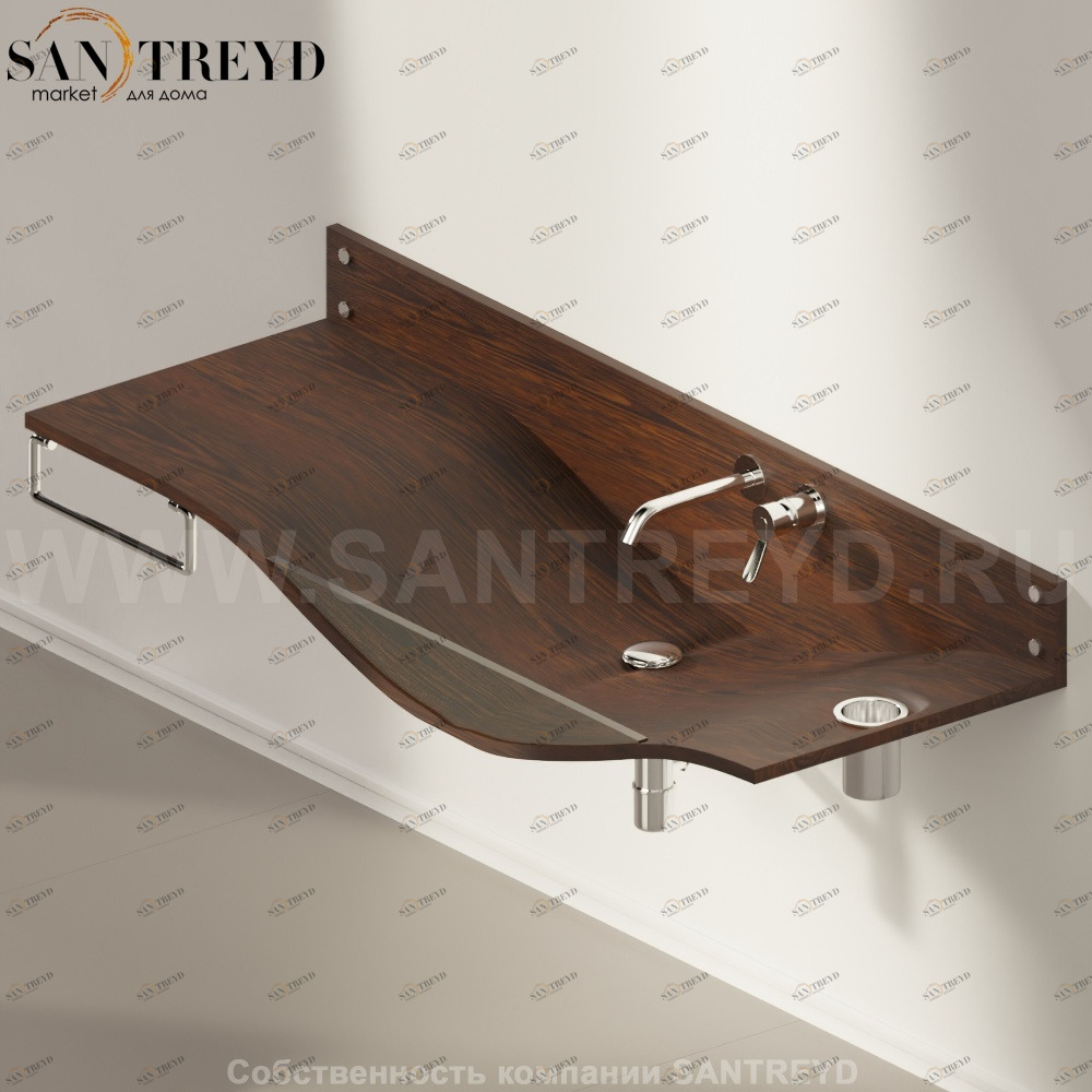 AGAB03501RSXRU Подвесная раковина настенная прямоугольная Agape 