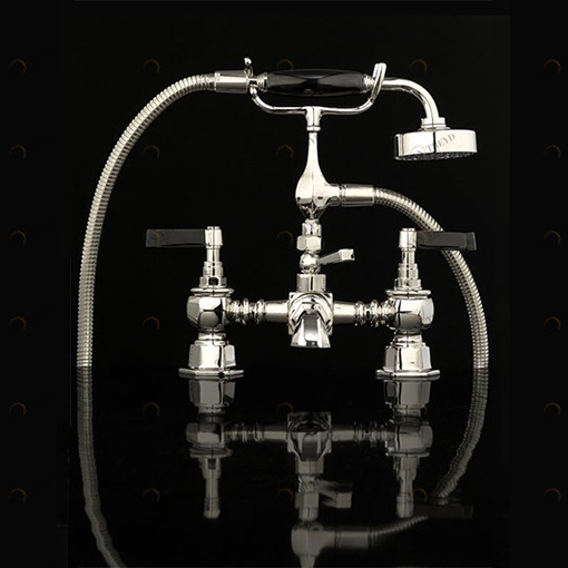 Смеситель на борт ванны ADJBL30NK Devon Devon JUBILEE BLACK LEVER Devon&Devon