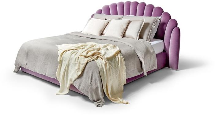Munna Двуспальная кровать с обивкой из бархата Time sun-id-1453762 - Вид №6