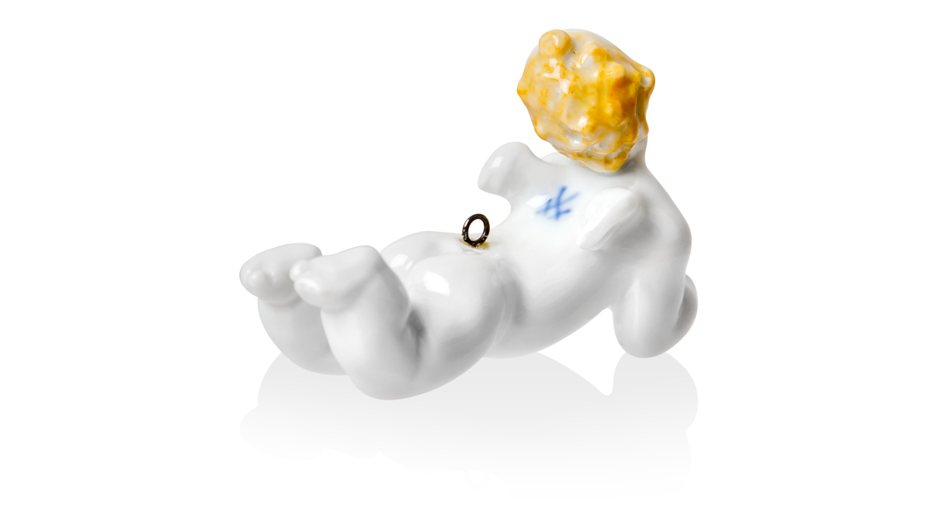 10600676 Meissen Фигурка 3,2см "Ангел, лежащий" (подвеска) Фарфор  - Вид №3