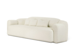 3-местный изогнутый тканевый диван