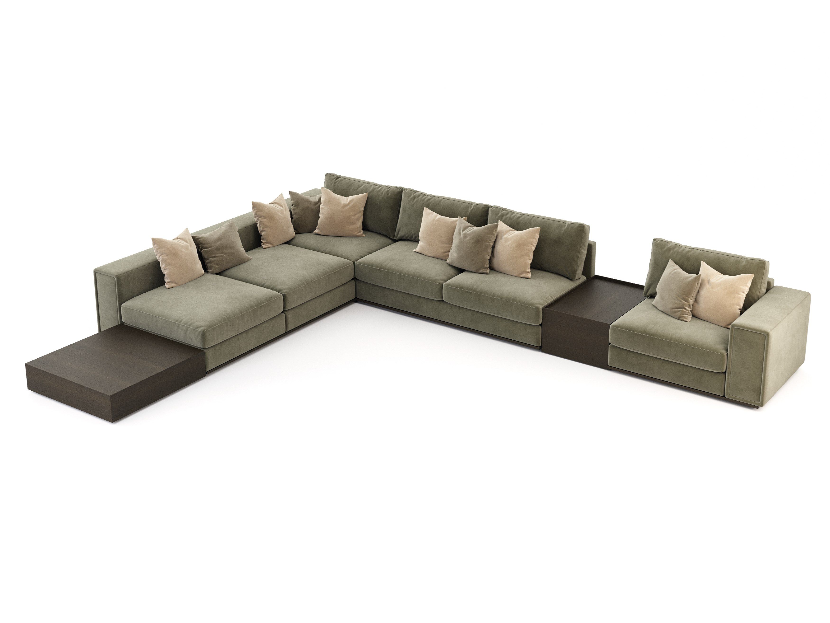 Бархатный угловой диван Stylish Club Sublime ARCH-00074031 - Вид №1