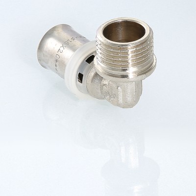 VTm.253.N.002004 Пресс-фитинг – угольник с переходом на наружную резьбу Valtec 20 мм х 1/2"  - Вид №5