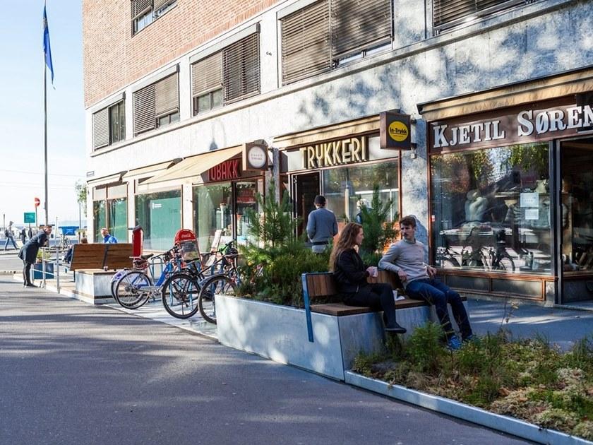 VESTRE Деревянная скамейка со встроенным кашпо Parklets 2.0 sun-id-1401074 - Вид №2