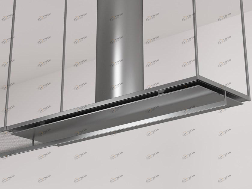Boffi Островная вытяжка из нержавеющей стали и стекла со встроенным освещением Open sun-id-1490560