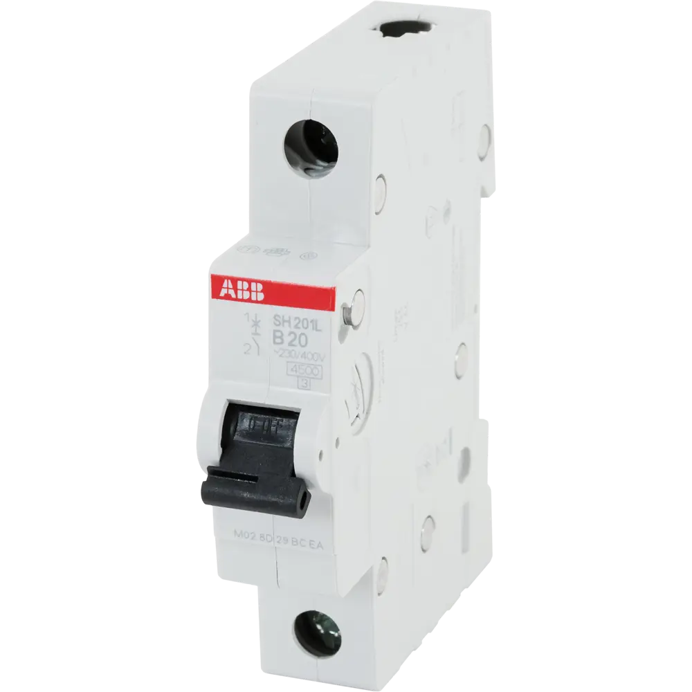 Автоматический выключатель ABB SH201L 1P B20 А 4.5 кА 2CDS241001R0204 82577248 STLM-2072379 