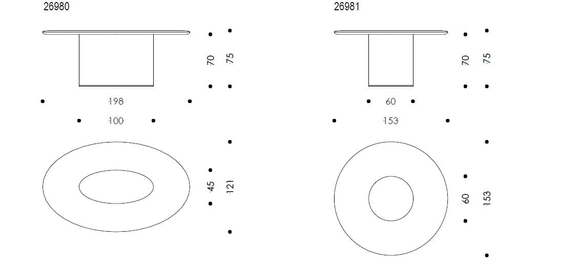 Овальный мраморный обеденный стол Wittmann Antilles ARCH-00090057 - Вид №3