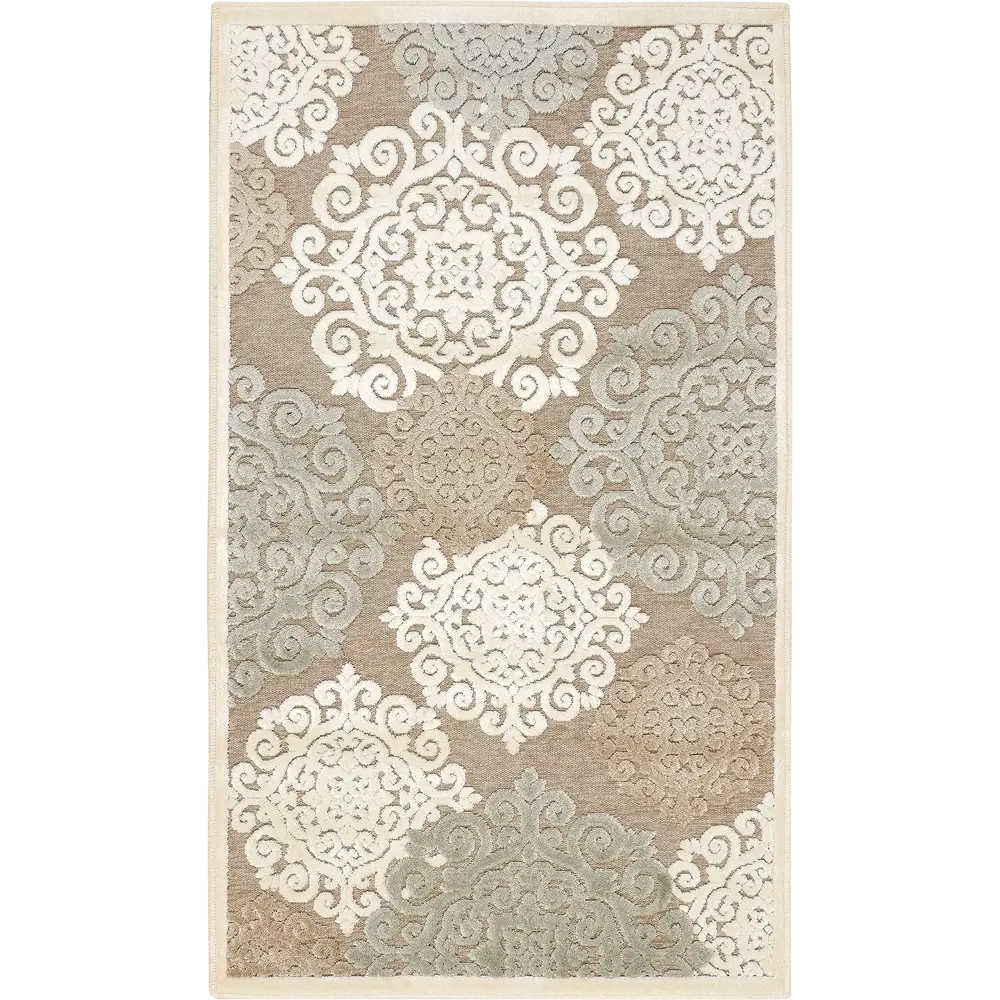 Ковер вискоза Genova 001-655590 65х110 см цвет бежевый RAGOLLE STLM-2199440