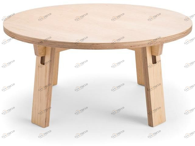 Deadgood Низкий круглый журнальный столик из лакированного ясеня  M1ct m1st 