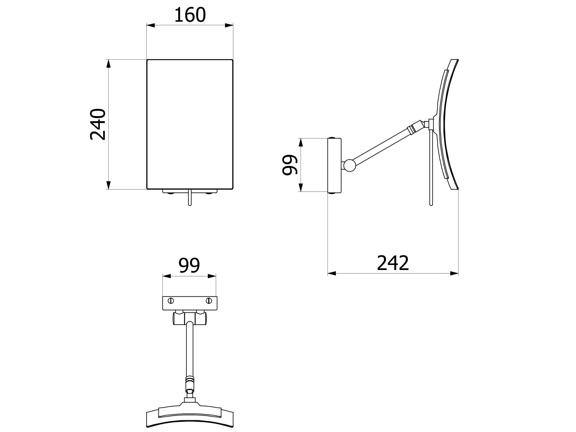 Прямоугольное настенное зеркало для ванной комнаты IB Solferino ARCH-00150197 - Вид №13