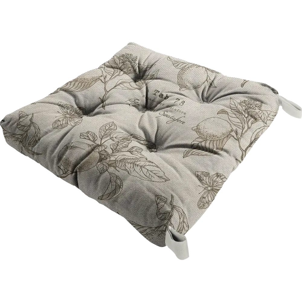Сидушка с липучками Лимоны 40x35x6 см 82709354 STLM-2062098 LINEN WAY  - Вид №1