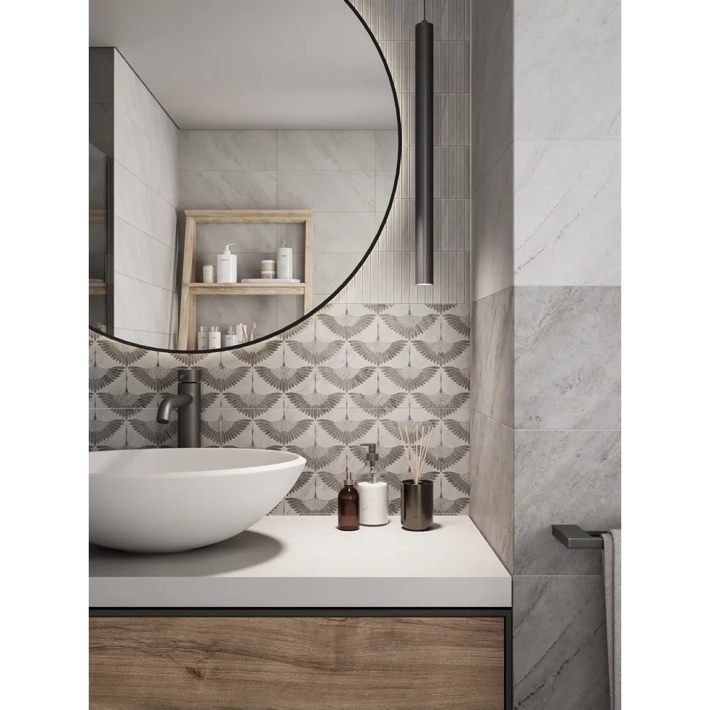 Gracia Ceramica Tanto 02 - настенная плитка серого цвета с эффектом камня 25x60 см 89416677 STLM-1566412 - Вид №4