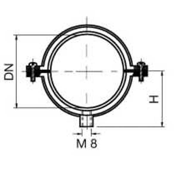 6991935 SANHA 9919 хомут со звукоизоляцией 35 мм  - Вид №1