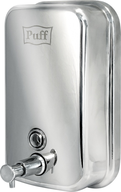 1402.091 Дозатор для жидкого мыла из нерж стали антивандальный 8615 PUFF  - Вид №1