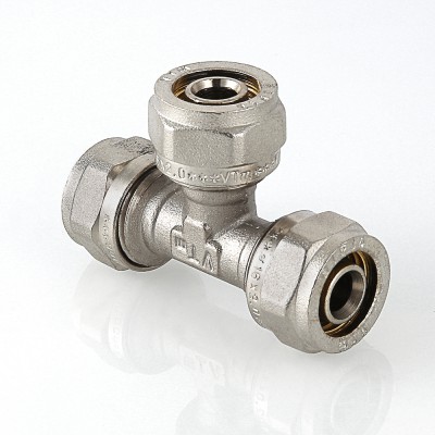 VTm.331.N.262620 Фитинг обжимной – тройник Valtec 26 х 26 х 20 мм  - Вид №1