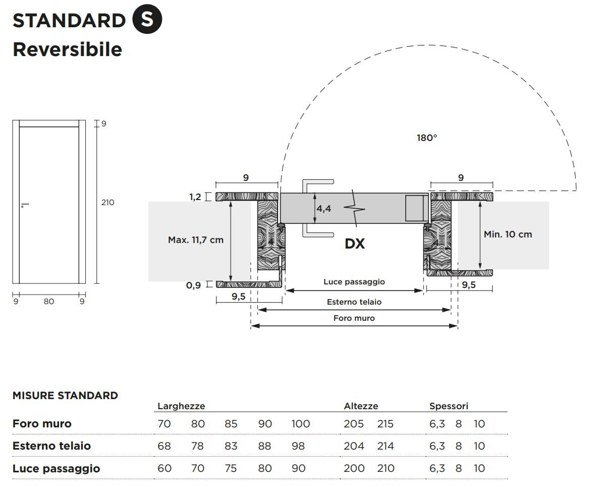 Распашная дверь с выдвижными петлями Venus Design Вера ARCH-00030364 - Вид №12
