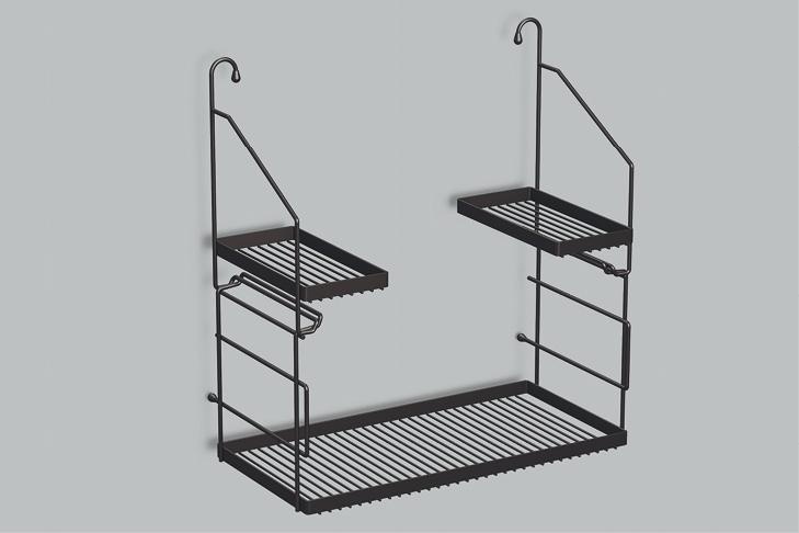 8902000980 Столик, utensilo, матовый черный, с порошковым покрытием Alape Серия AG 