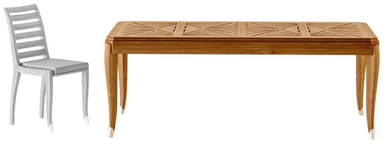 ASTELLO Прямоугольный садовый стол из тикового дерева раздвижной Jonquille Jq.tr1.l1.10 - Вид №1