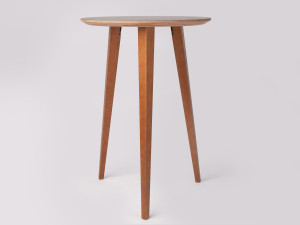 Высокий круглый стол из бука