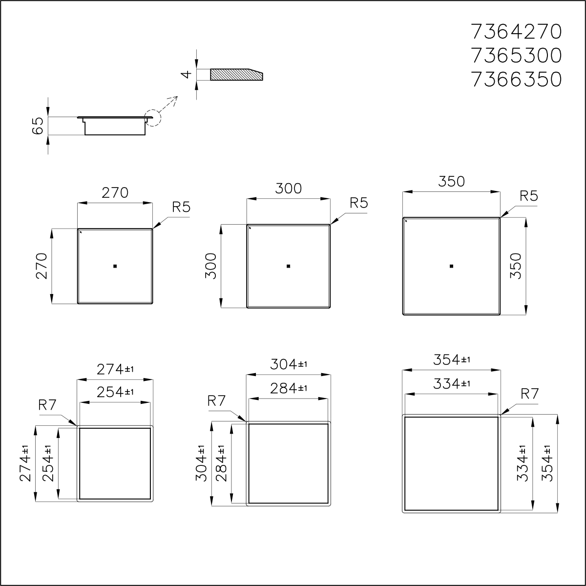 7365040 Варочная панель Modular Quadra 7365 040 Fosterspa  - Вид №1