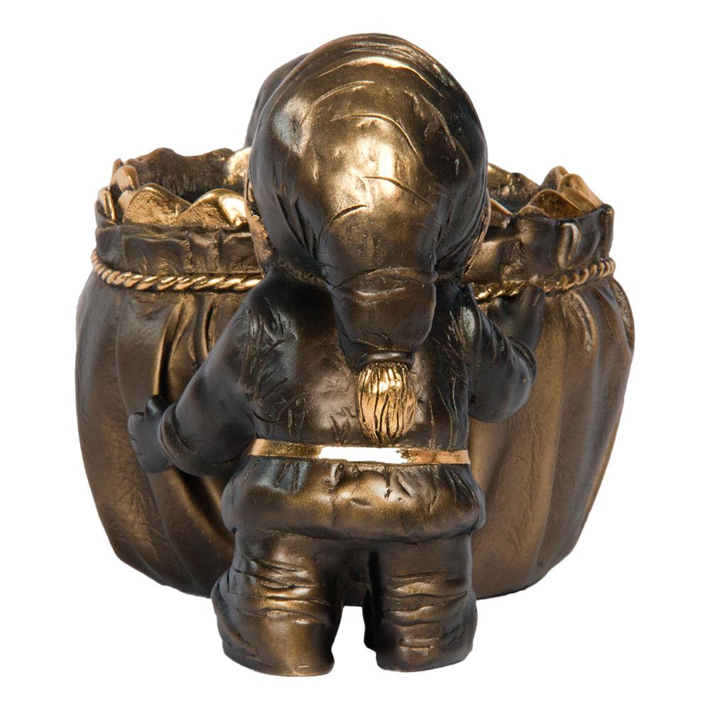 22519 Подставка для украшений Гном - все богатство в дом Бронза BOGACHO 4627138187166 - Вид №5