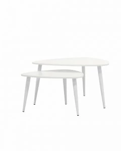 Журнальный столик белый 2 штуки "Агата" STOOL GROUP  00-3958821 Белый