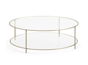 Низкий журнальный столик из закаленного стекла