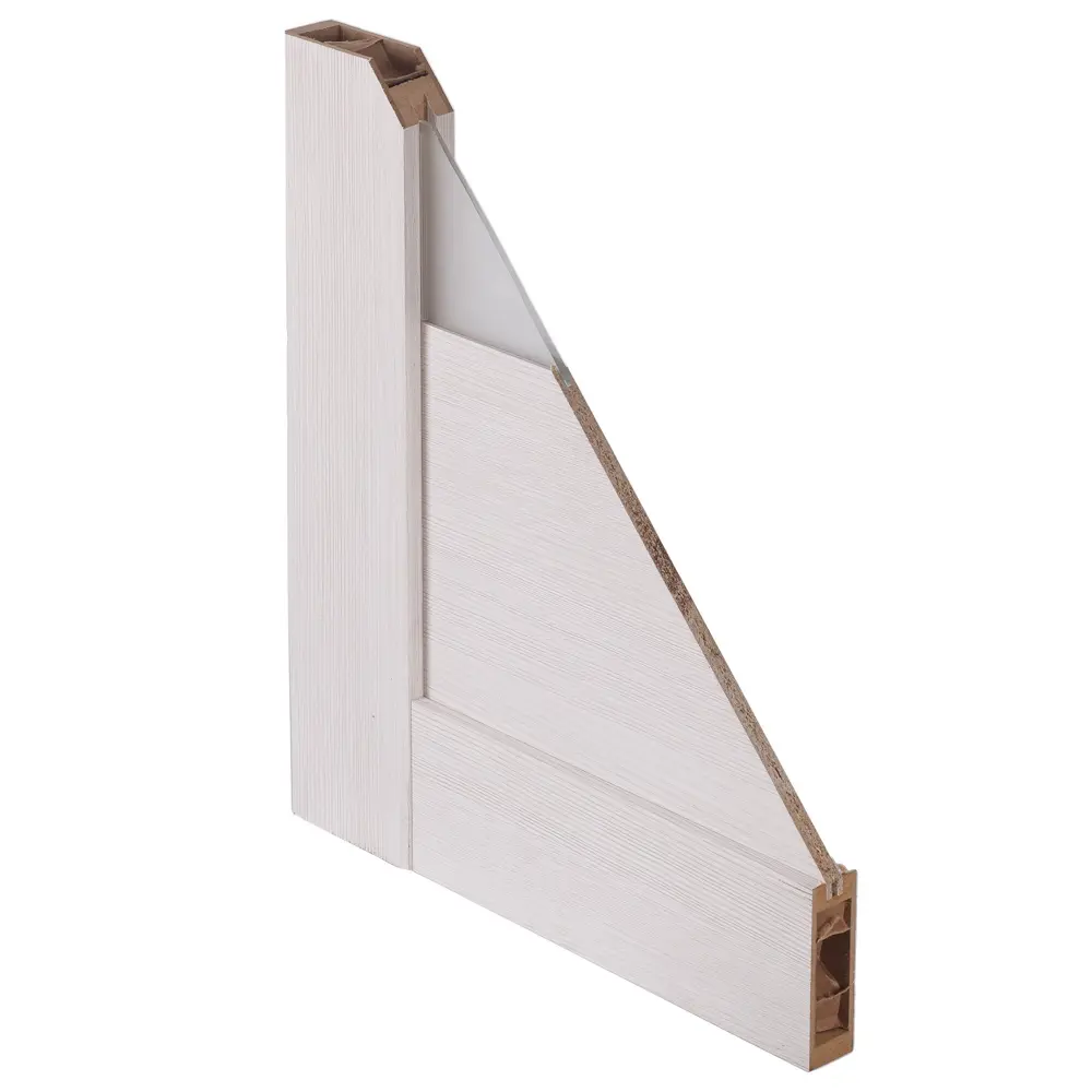 Полотно дверное остеклённое Мюнхен 90x200 см, ламинация, цвет слоновая кость 3D VERDA STLM-2196344 - Вид №1