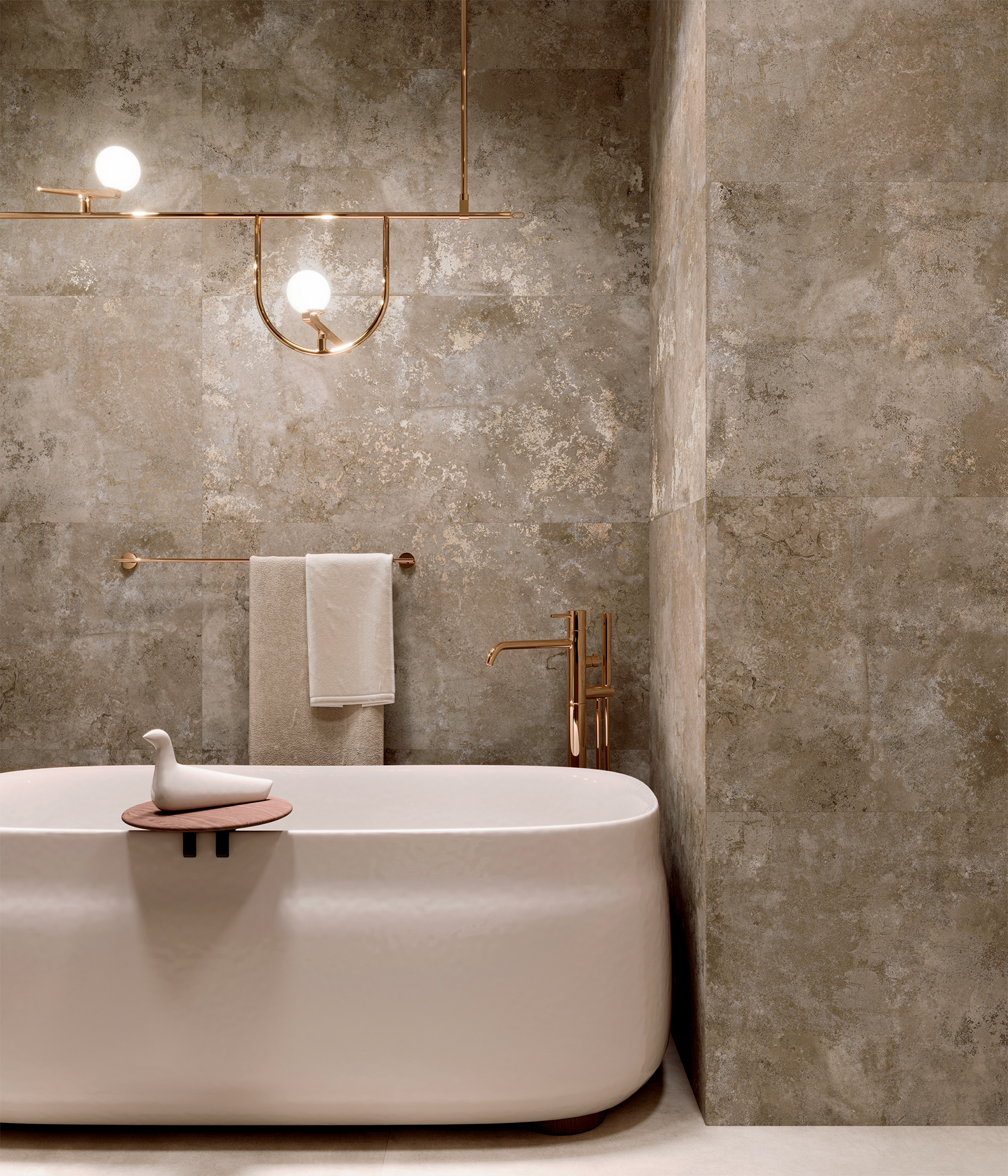 ERAGON DARK BROWN — Керамогранит с душой венецианской штукатурки GI8003-A Arcadia Ceramica