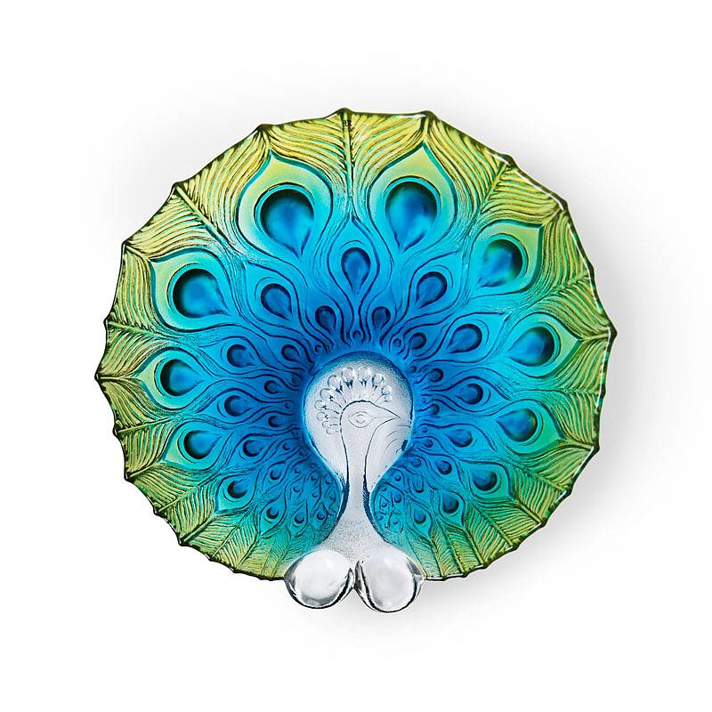 56108 Чаша "Павлин" (большая), голубая/бирюзовая/зелёная, 280 мм. Maleras  - Вид №1