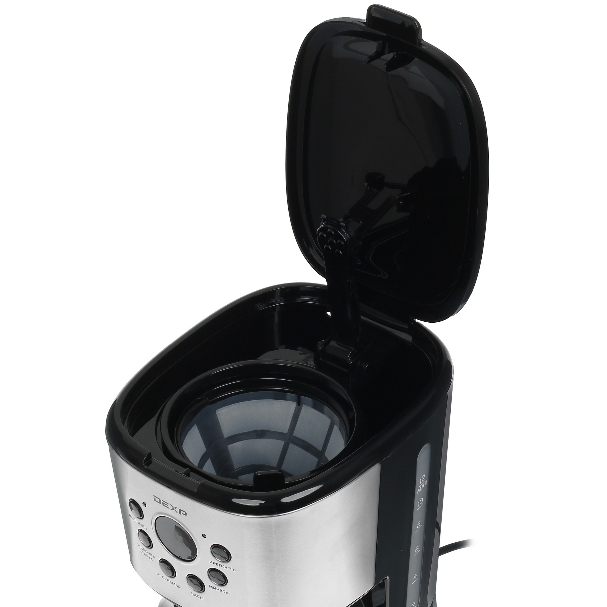1296323 Кофеварка капельная DEXP DCM-1600 серебристый STDN-0117957 - Вид №5