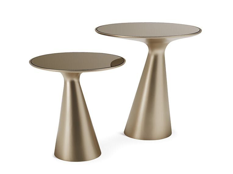 Круглый журнальный столик из полиуретана и хрусталя Cattelan italia PEYOTE ARCH-00131477