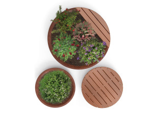 Скамейка / плантатор из листового металла