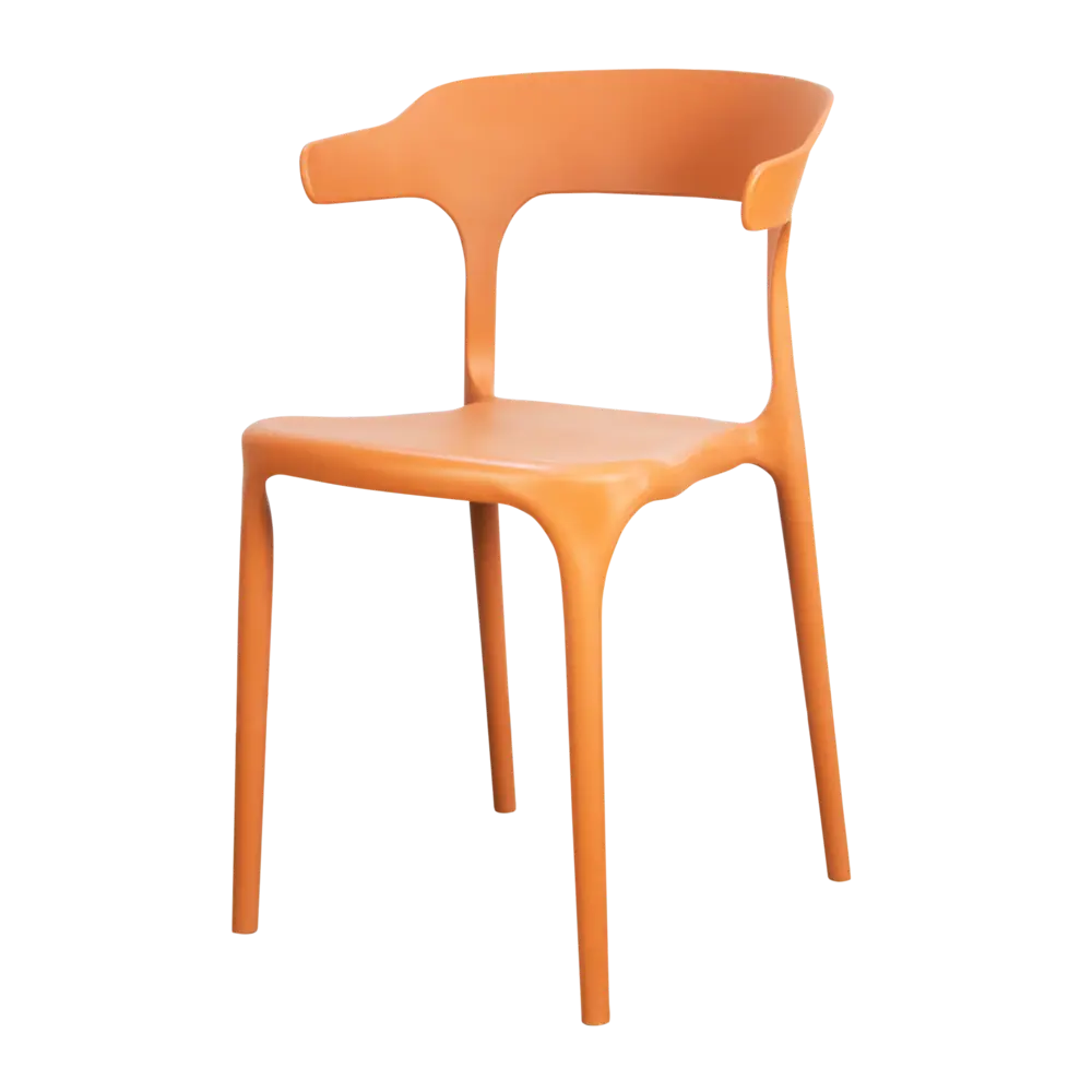 Кухонный стул Treet Roero 48x74x46.5 см каркас пластик спинка полипропилен цвет терракотовый STLM-2062031 - Вид №1