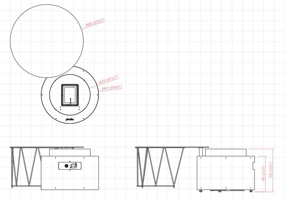 Отдельно стоящий газовый камин Planika DRUM ARCH-00124236 - Вид №6