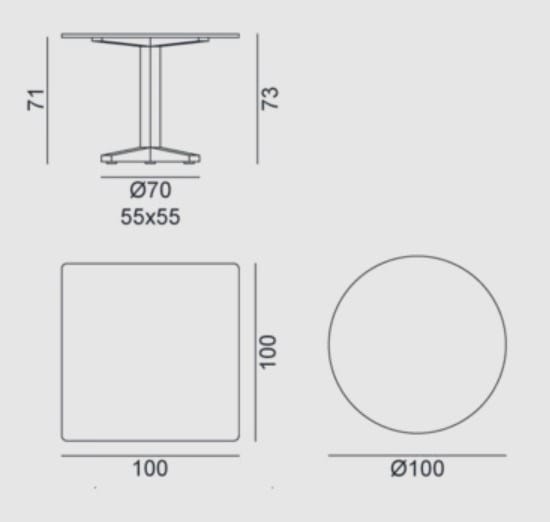 Восстановленный деревянный и мраморный садовый стол Gervasoni Jeko ARCH-00026964 - Вид №4