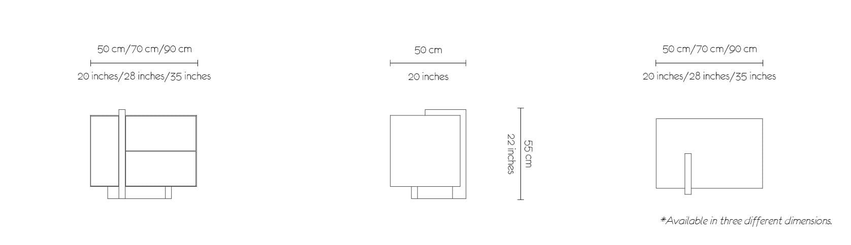 Прямоугольная тумбочка из дуба с освещением с ящиками MORADA Luna del Mar ARCH-00132919 - Вид №1