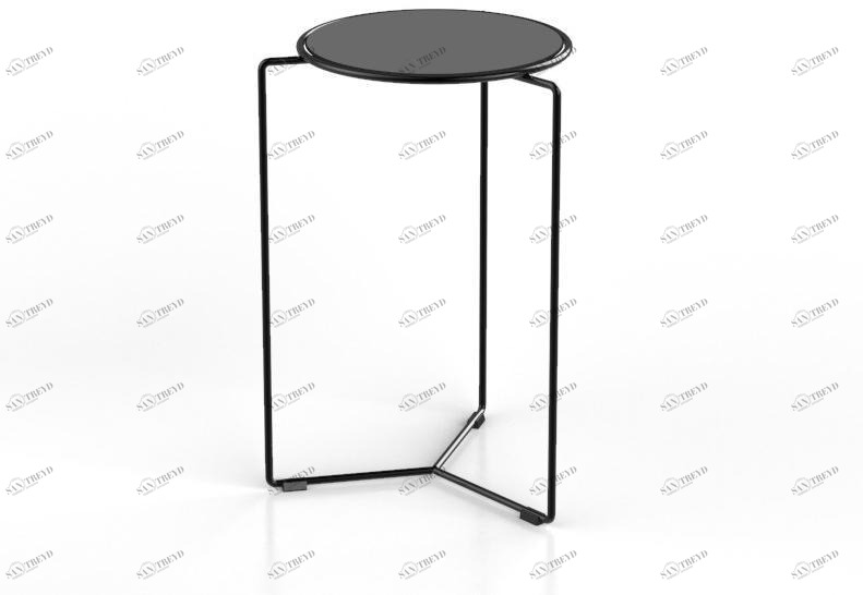 VAGHI Высокий круглый стол из ламината и металлической основы Filo Tm3