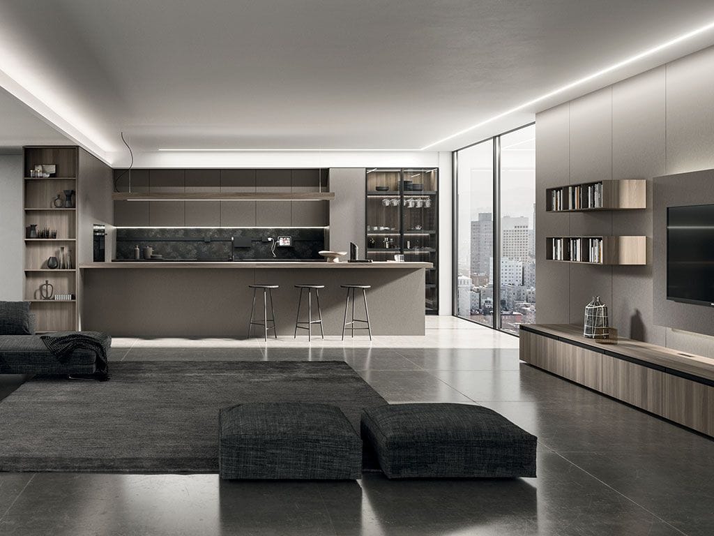 Встроенная кухня с полуостровом Arrital Ak_Project ARCH-00032864