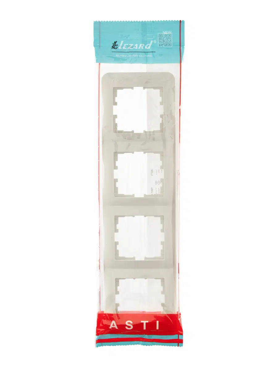 ASTI Рамка 4-ая вертикальная б/вст крем LEZARD 7081-0300-154