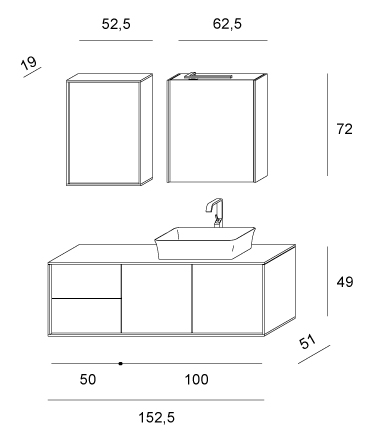 Summit 2.0 – 05 Mastella  Summit 2.0  Комплект мебели для ванной - Вид №4