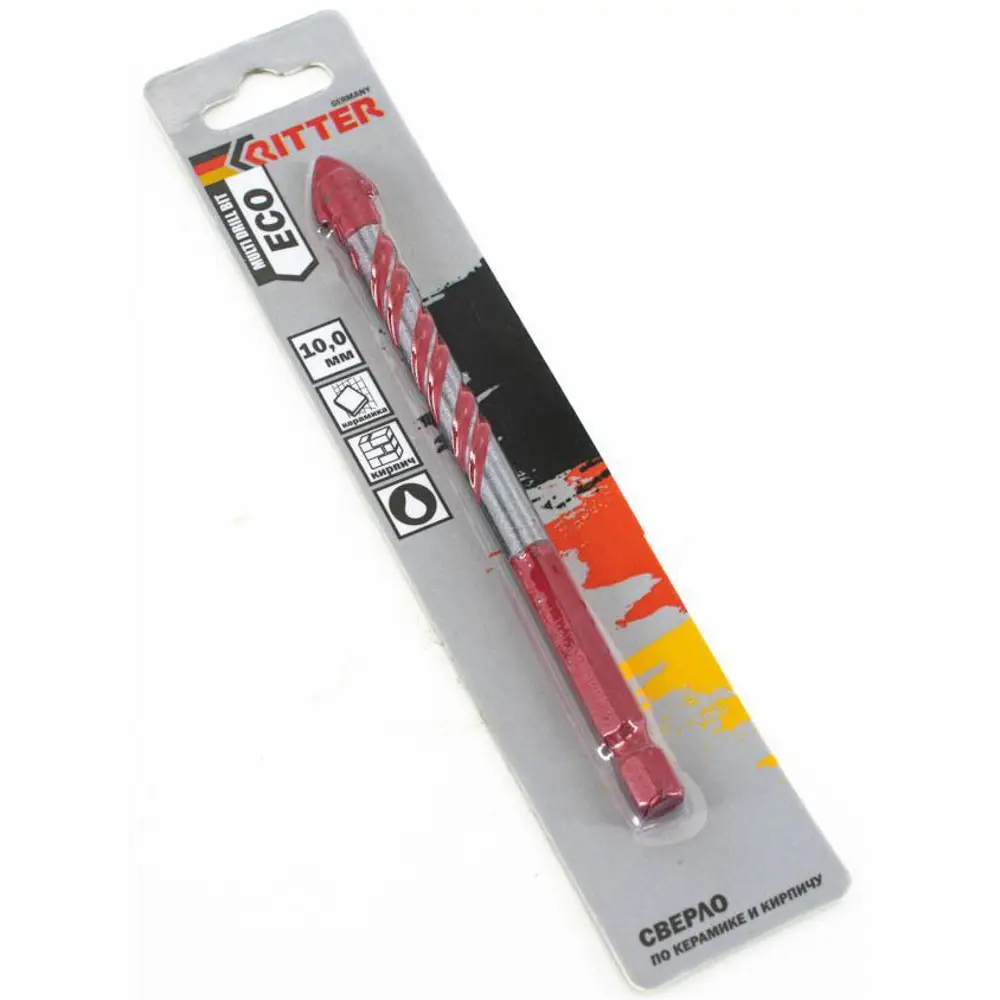 Сверло копьевидное по стеклу и керамике Ritter Eco 10 мм 89391879 STLM-2151459  - Вид №1