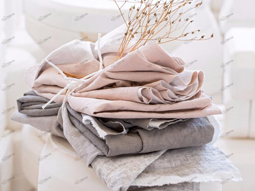 Élitis Однотонная льняная ткань Stucco sun-id-1439608