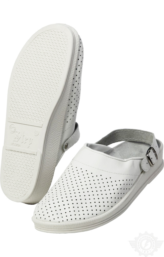 61797 Туфли Сабо мужские белые  Медицинская обувь размер 44 Спецодежда 