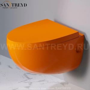 S511.114 Подвесной унитаз настенный Оранжевый A. e T. Italia OVAL Италия