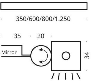 Top Light Зеркальный светодиодный светильник из металла  8-61902  - Вид №3