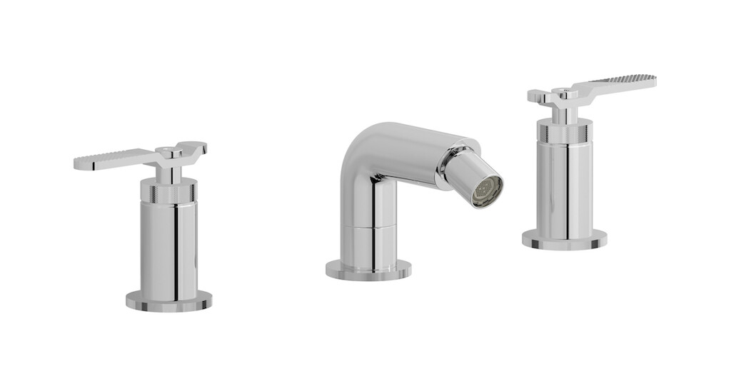 Смеситель для биде на 3 отверстия с донным клапаном WE ARE IB b2393cc Chrome Bold